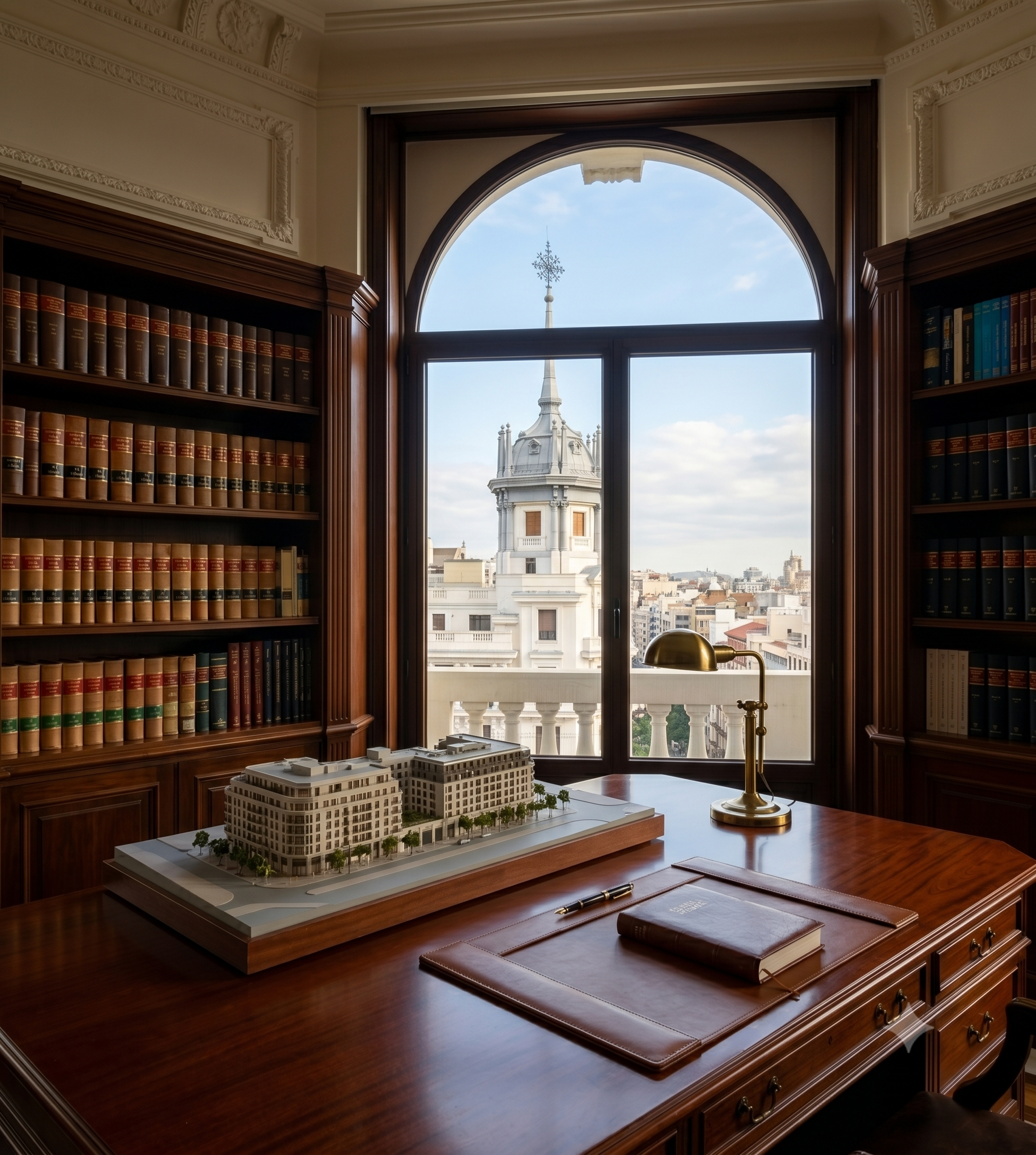 Despacho ORBE — biblioteca con vistas a Madrid